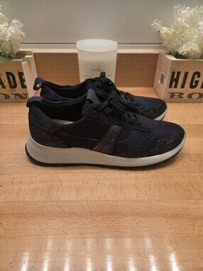 Clarks Dashlite Jazz Sneaker Dark Navy Combi Women's Size 8